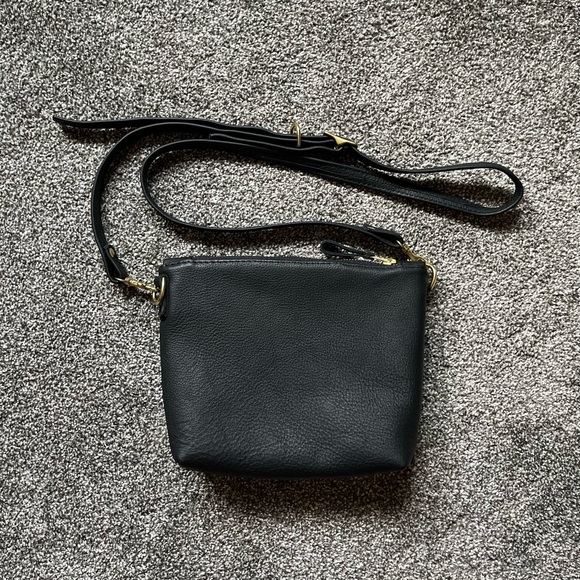 Ellie Jane Etsy Joey Crossbody Bag Black Leather - Picture 1 of 7